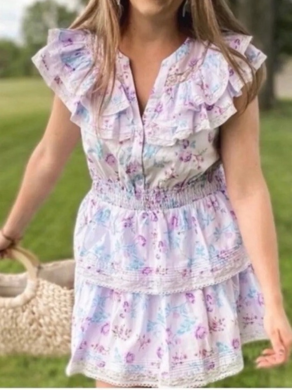 LOVESHACKFANCY‎ x TARGET Lou Tiered Floral Ruffle Dress